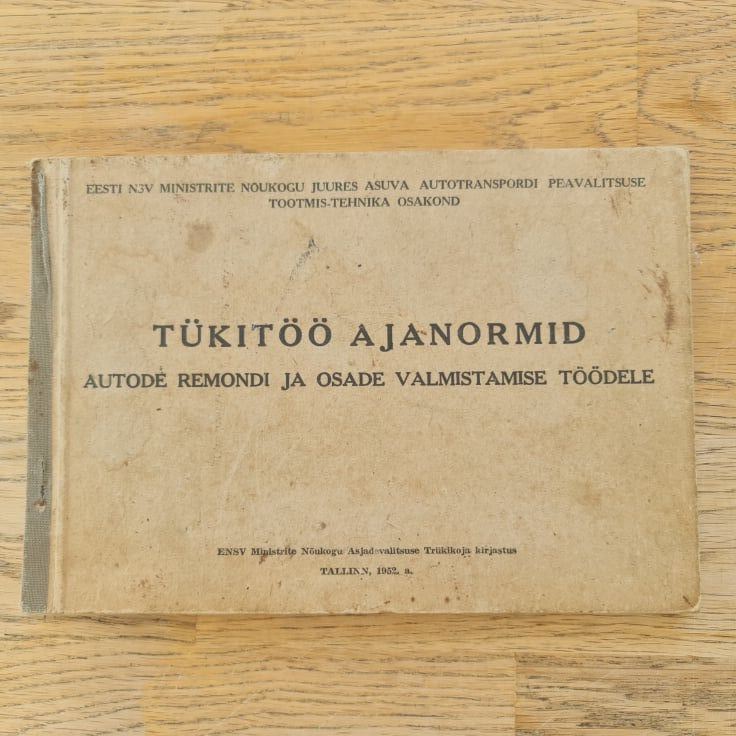 Tükitöö ja ajanormid autode remondi ja osade valmistamise