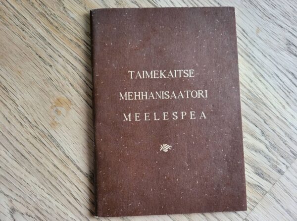 94770108 Taimekaitsemehhanisaatori meelespea