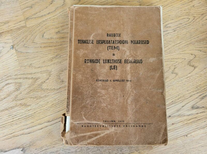 95542405 Raudtee tehnilise ekspluatatsiooni määrused 1938