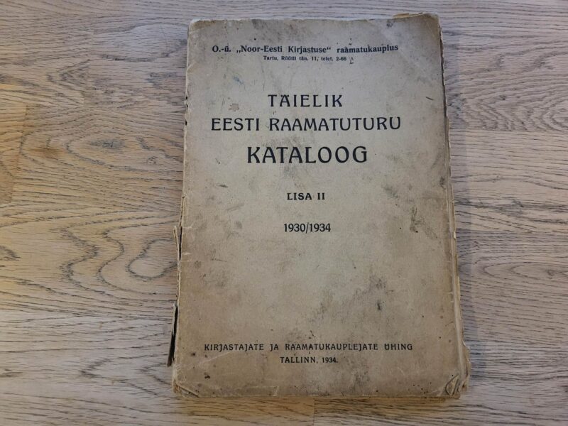 99192209 Täielik Eesti raamatuturu kataloog