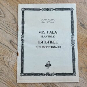 Viis pala klaverile . Jaan Koha