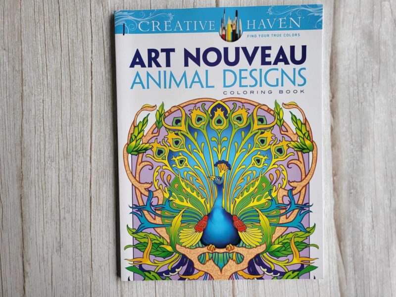 111024164 Art Nouveau Animal Designs Coloring Book Värvimisraamat