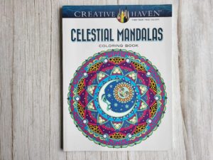 Creative Haven Celestial Mandalas Coloring book Värvimisraam