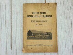 Õpetusi sigade söötmiseks ja pidamiseks 1936