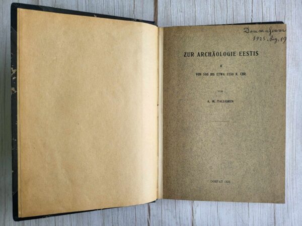 Zur Archäologie Eestis 1925