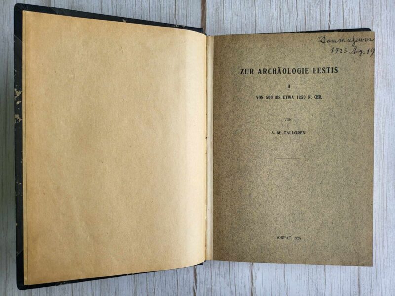 Zur Archäologie Eestis 1925