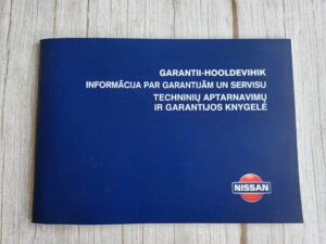Nissan Garantii-hooldevihik serviseraamat