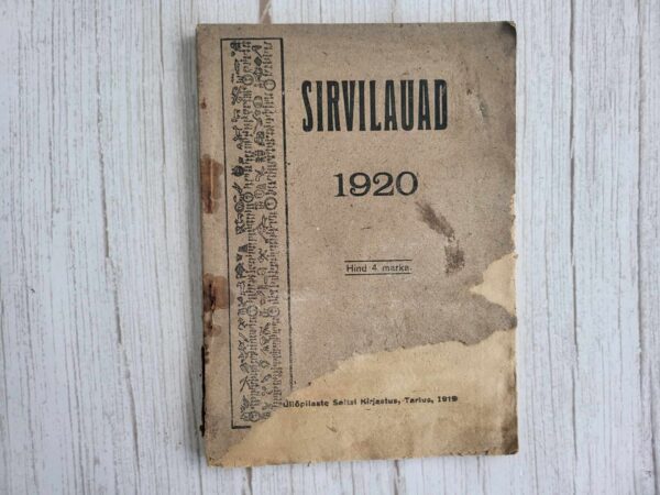 Eesti rahva tähtraamat 'Sirvilauad 1920