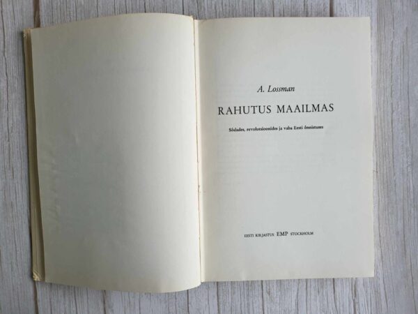 Rahutus maailmas . Arthur Lossman