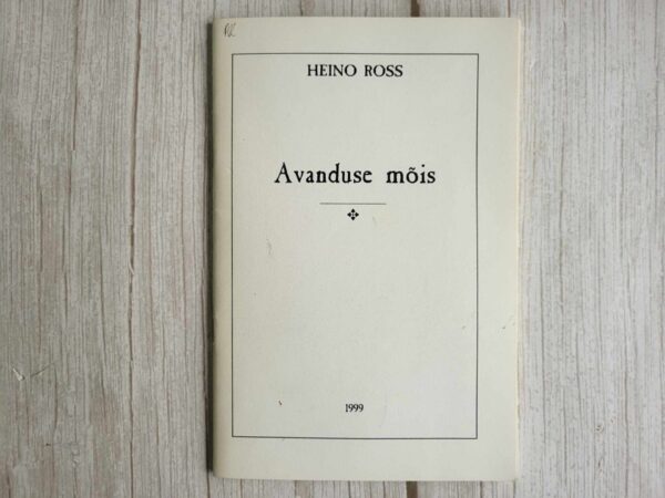 Avanduse mõis . Heino Ross