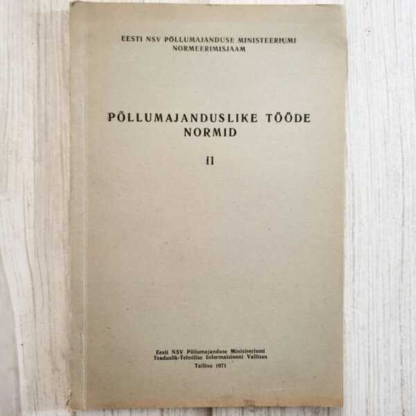Põllumajanduslike tööde normid II