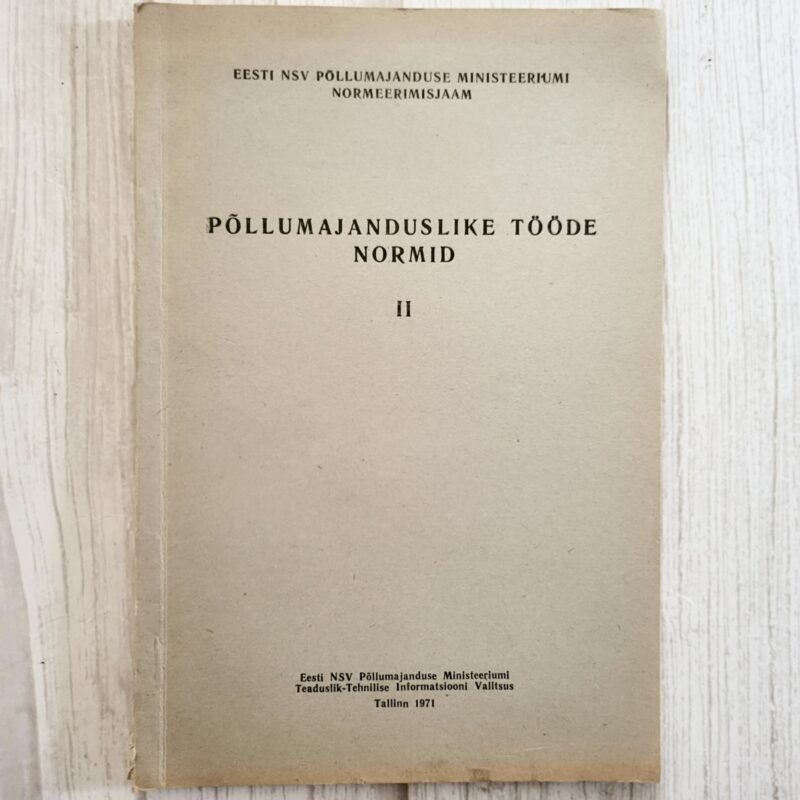 Põllumajanduslike tööde normid II
