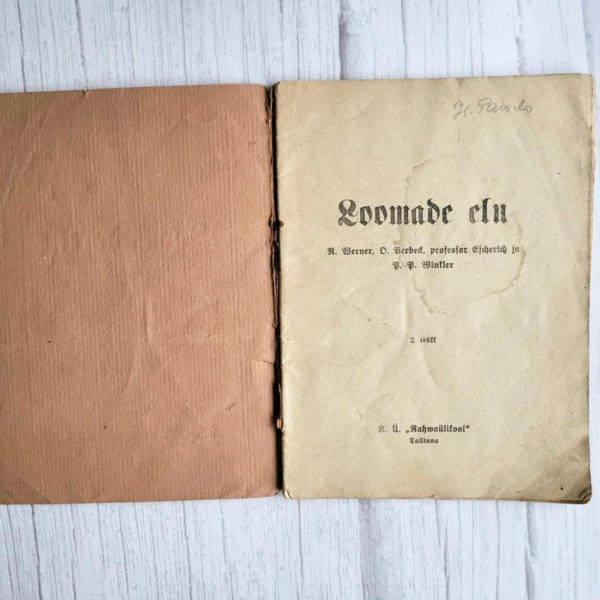 Loomade elu. R.Ü. Rahvaülikool