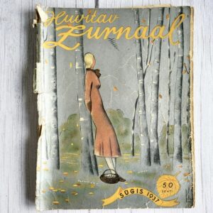 Huvitav Žurnaal sügis 1937 esikaas naine sügiseses metsas Riho Pallas