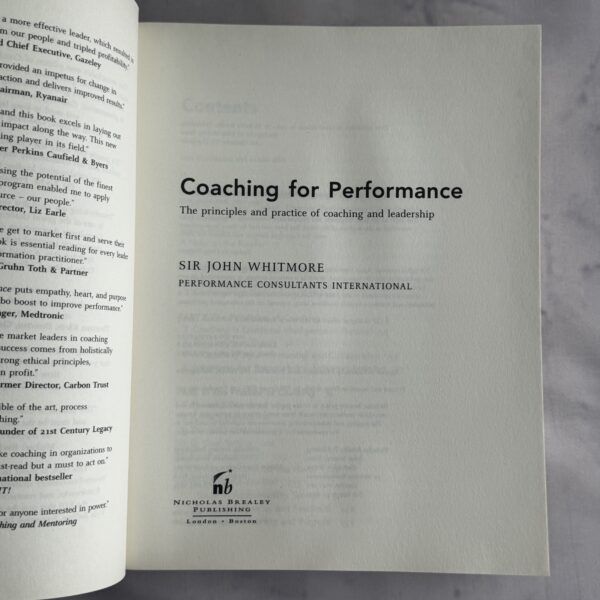 Sir John Whitmore – Coaching for Performance (5th Edition)