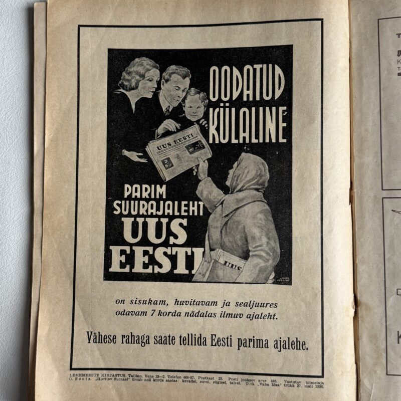 IMG_8112 Huvitav Žurnaal – Suvi 1936, illustreeritud Eesti ajakiri