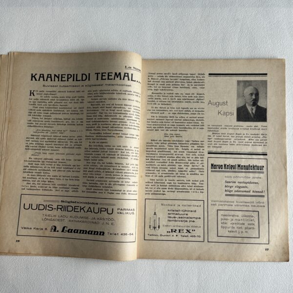 Huvitav Žurnaal – Sügis 1936, illustreeritud Eesti ajakiri