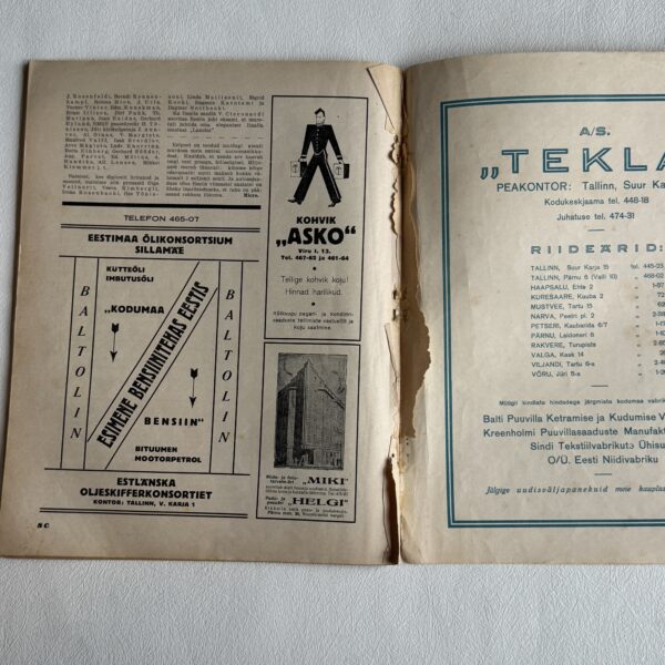 Huvitav Žurnaal – Sügis 1936, illustreeritud Eesti ajakiri