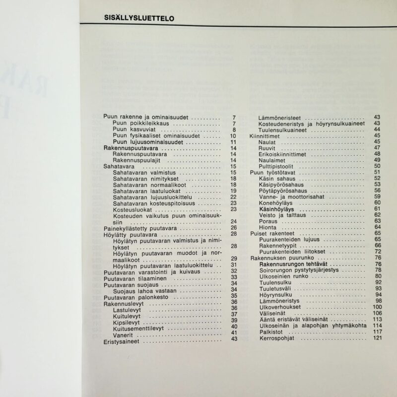 Rakennuksen puutyöt – Reino Kavaja
