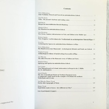 The Medieval Town in the Baltic: Hanseatic History and Archaeology II (EN/DE/ET) – Tartu 1999