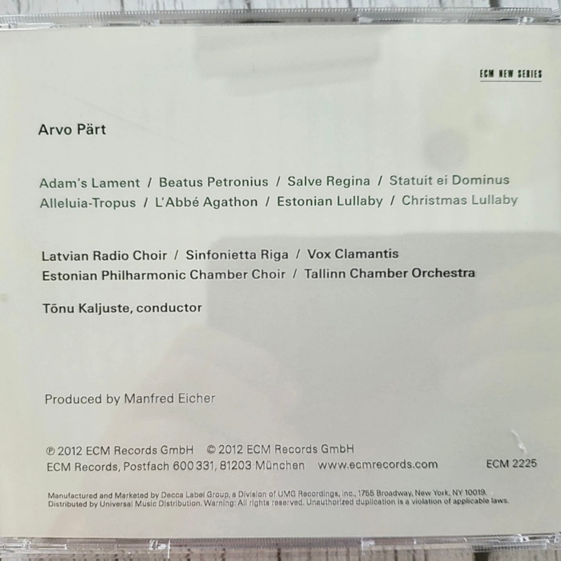 adams-lament-arvo-part-cd Adam’s Lament – Arvo Pärt CD
